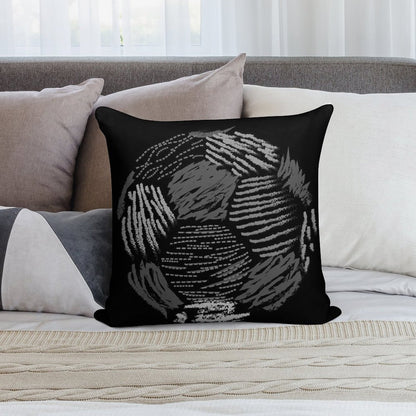 Soccer Ball Soft Fade-Resistant Throw Pillow
