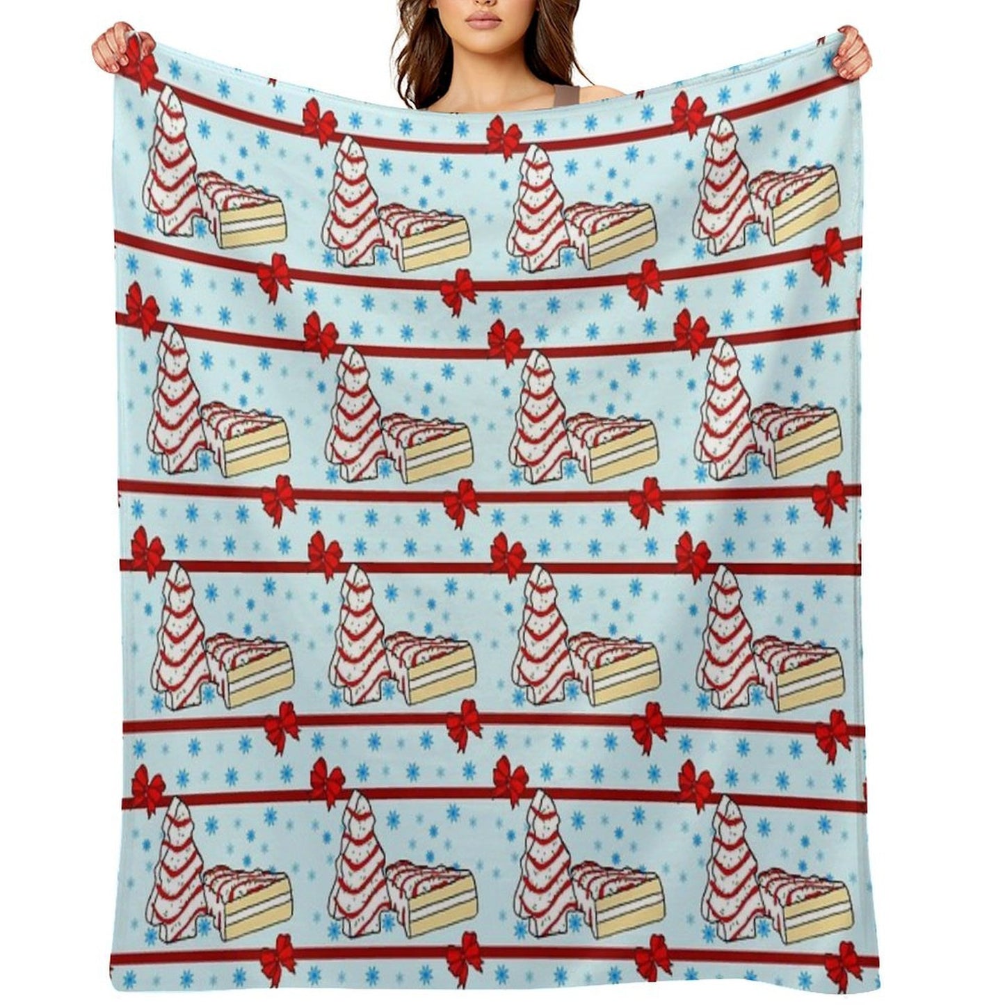 Little Debbie Christmas Cakes Velvety-soft Throw Blanket