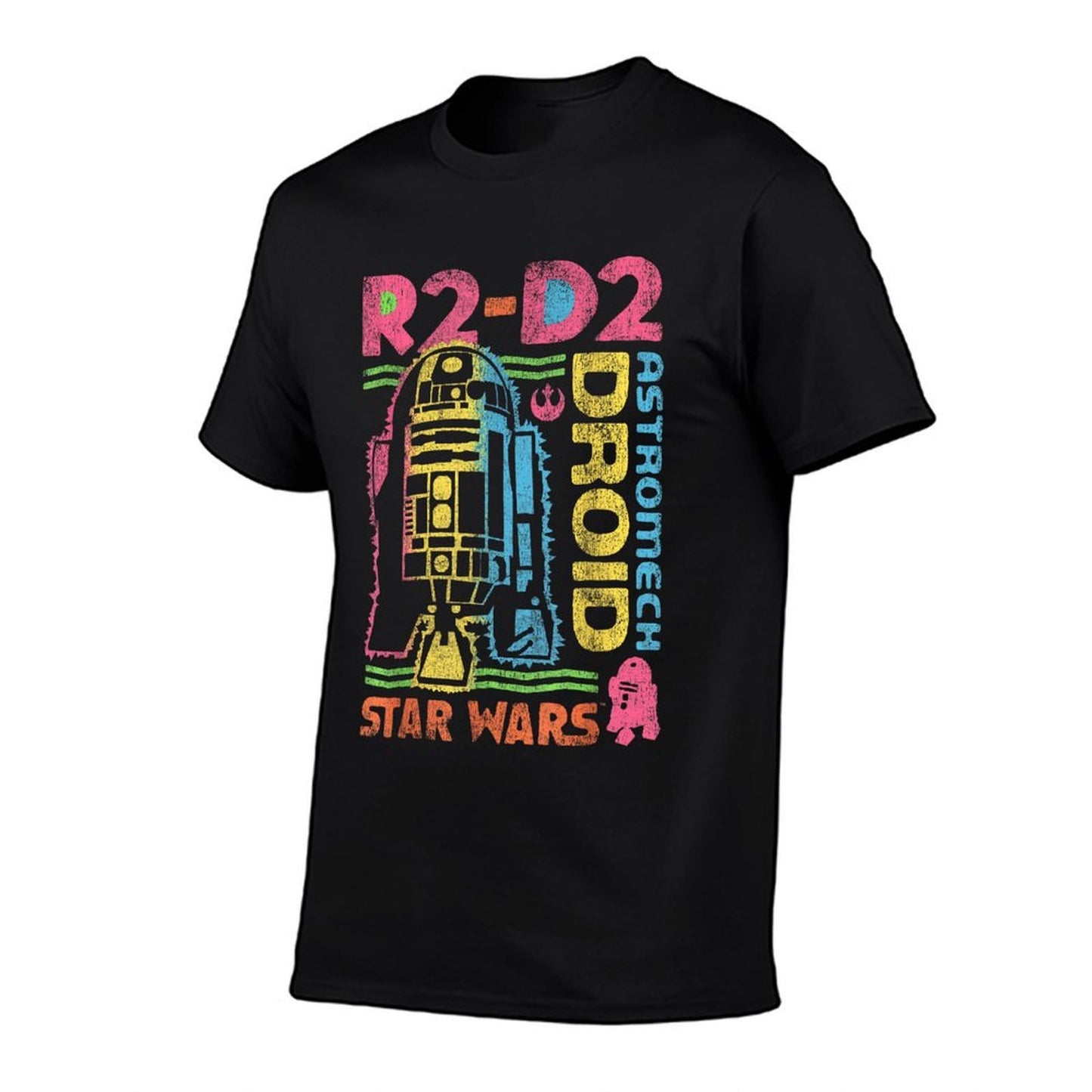 Star Wars Distressed Neon R2-D2 Comfortable T-Shirt