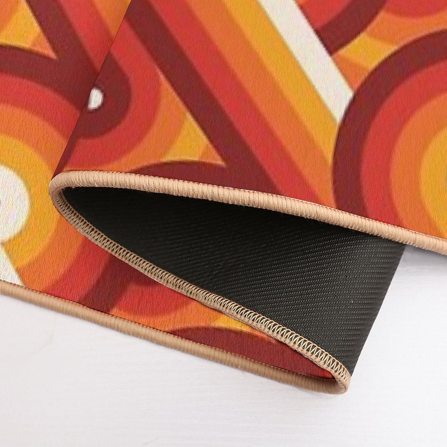 Disco Circles Geometric Pattern – “The Rogue” Palette  Long-Lasting Bath Mat