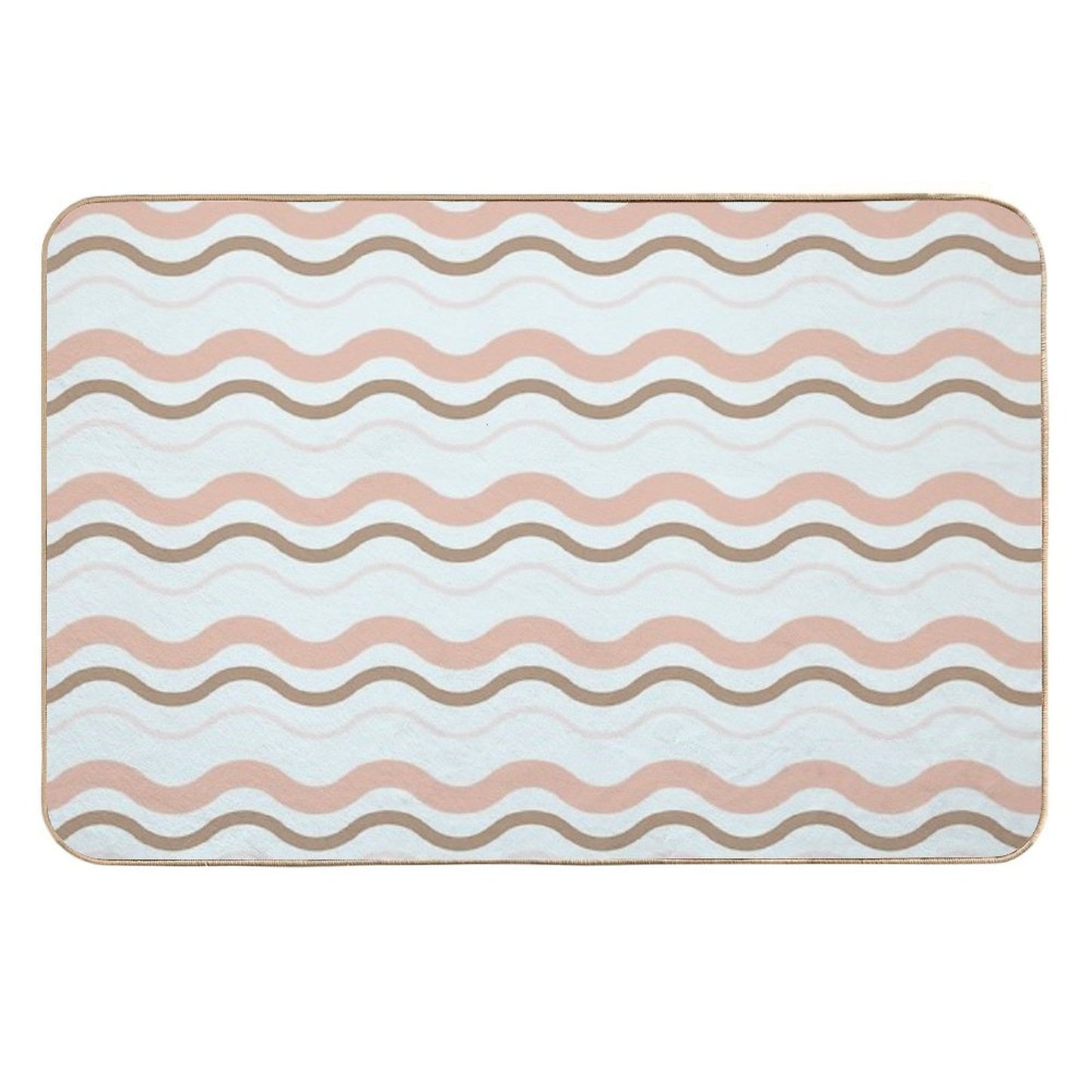 Curved Lines  Easy To Clean Bath Mat