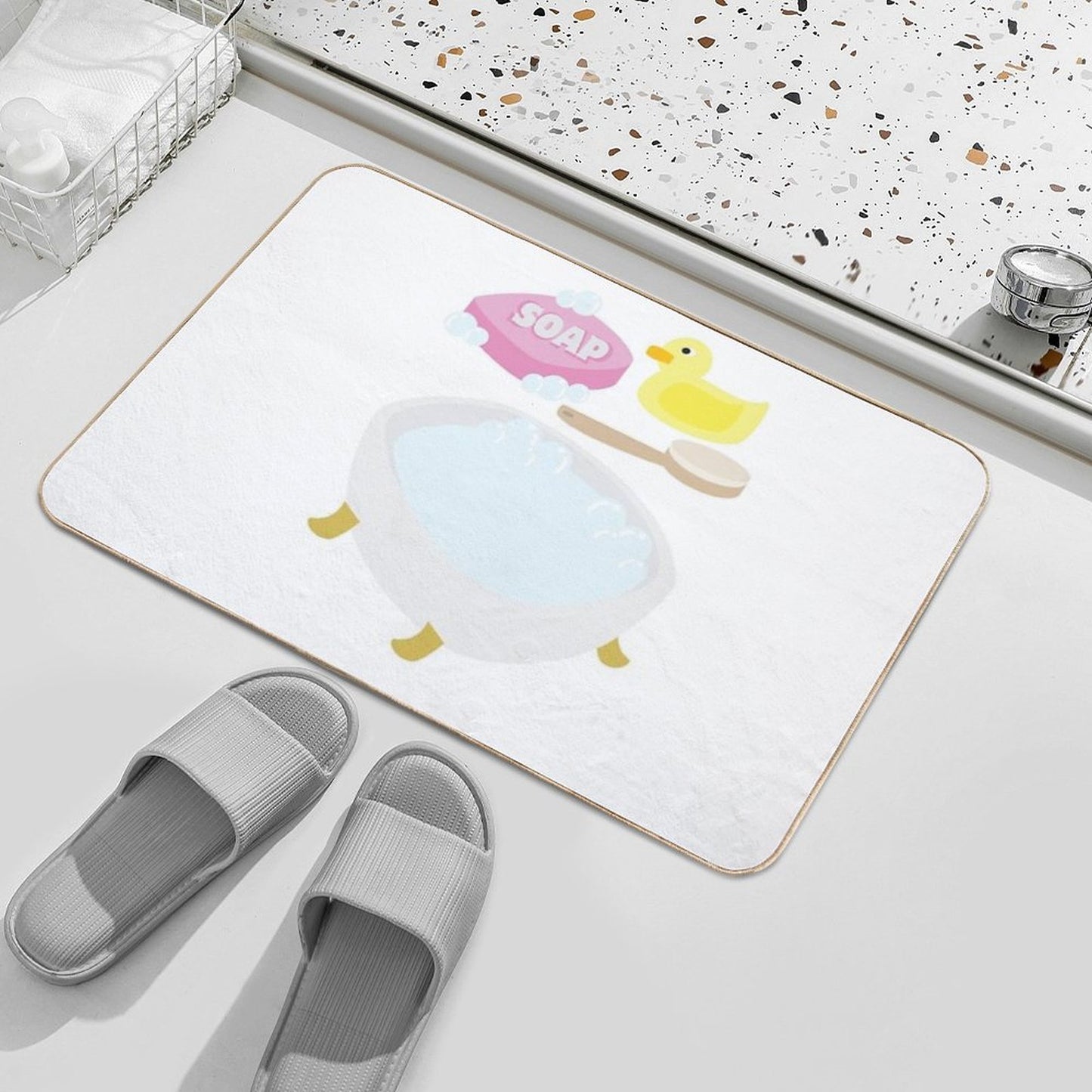 Bathroom Set  Long-Lasting Bath Mat