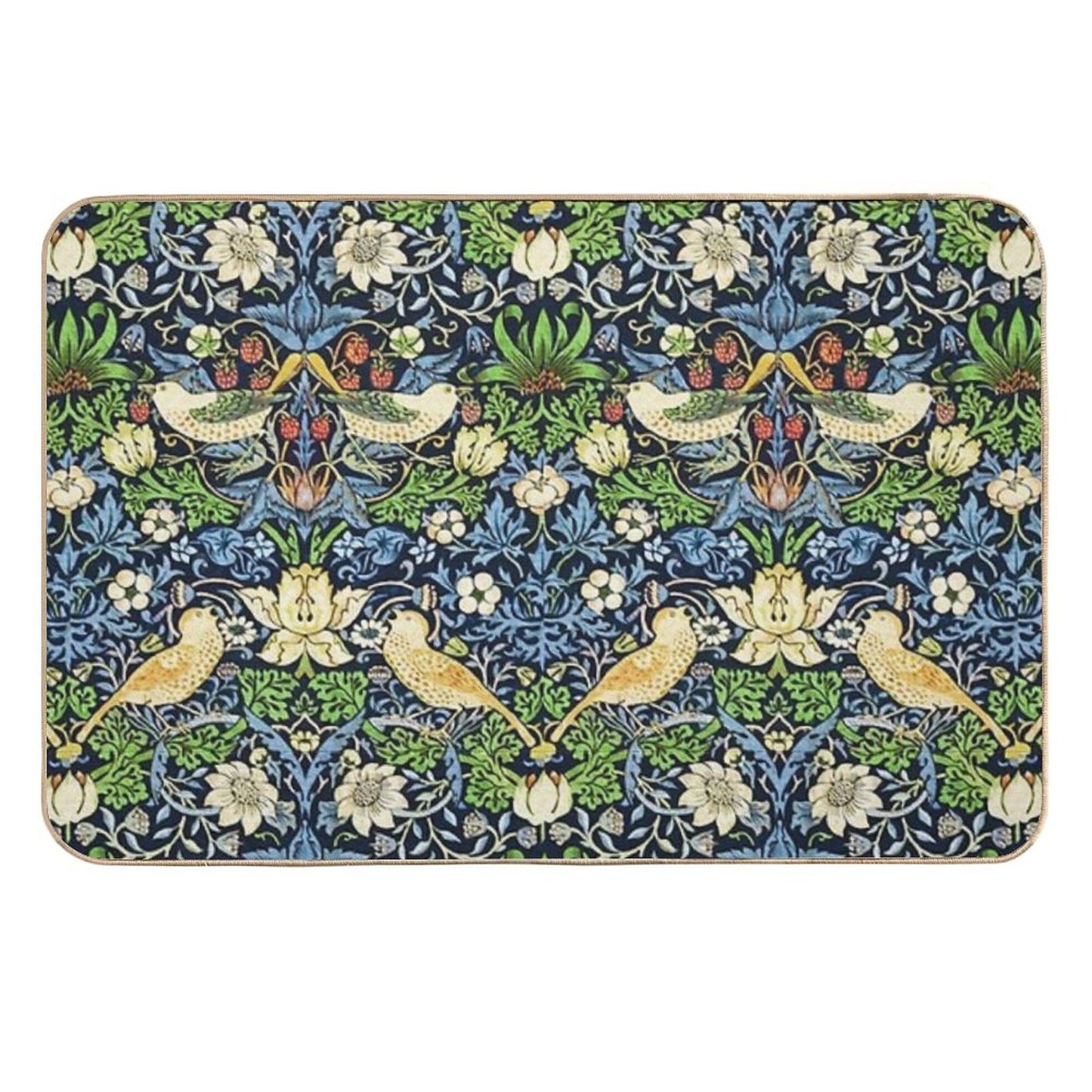 Art Nouveau Bird And Flower Tapestry  Versatile Bath Mat