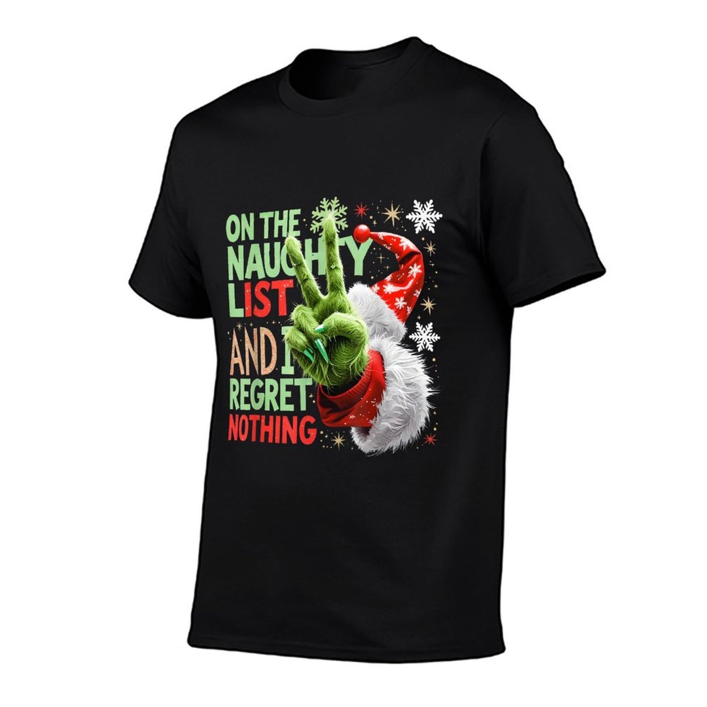 Funny Naughty List Christmas Holiday 2025 Family Matching  Graphic-printed T-Shirt