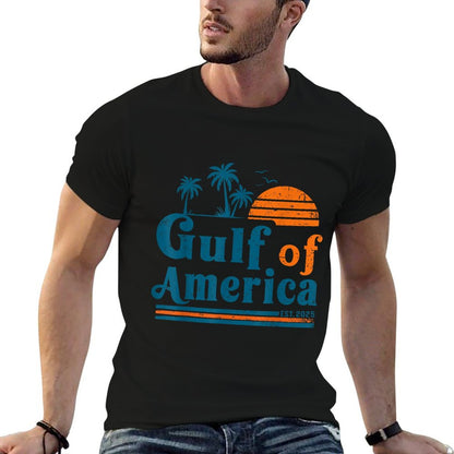 Retro Vintage Gulf Of US America 2025 American Gifts Affordable Price T-Shirt