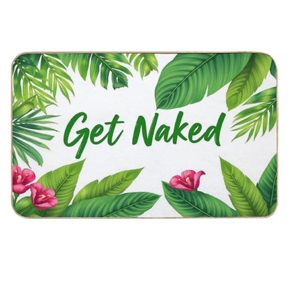 Get Naked, Tropical Jungle, Fun Bathroom  Dirt-Trapping Bath Mat