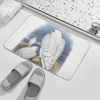 White Falcons  Pet-Safe Bath Mat