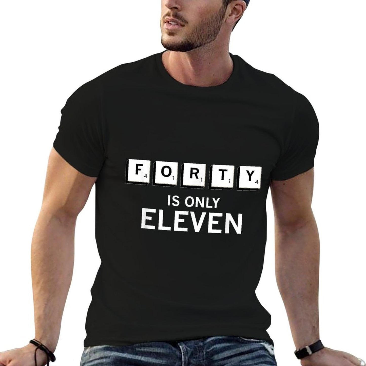 Aneisha Forty Is Only Eleven 40th Birthday Gift  Cotton T-Shirt