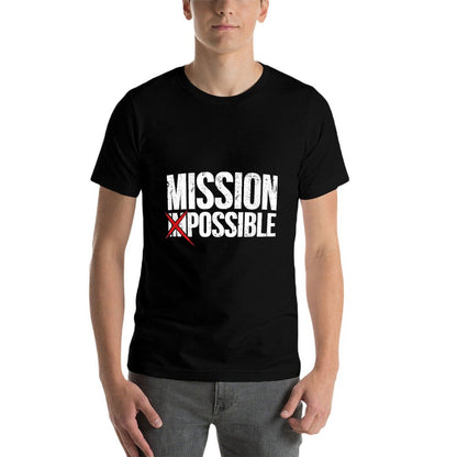 Mission Possible Saying Quote. Inspirational Religious  Summer-ready Fabric T-Shirt
