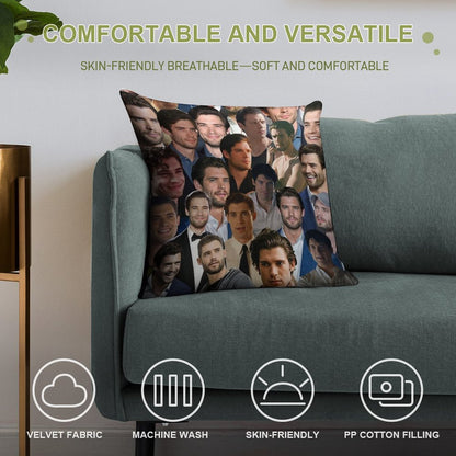 DavidCorenswet Photo Collage Soft Decorative Cover Throw Pillow
