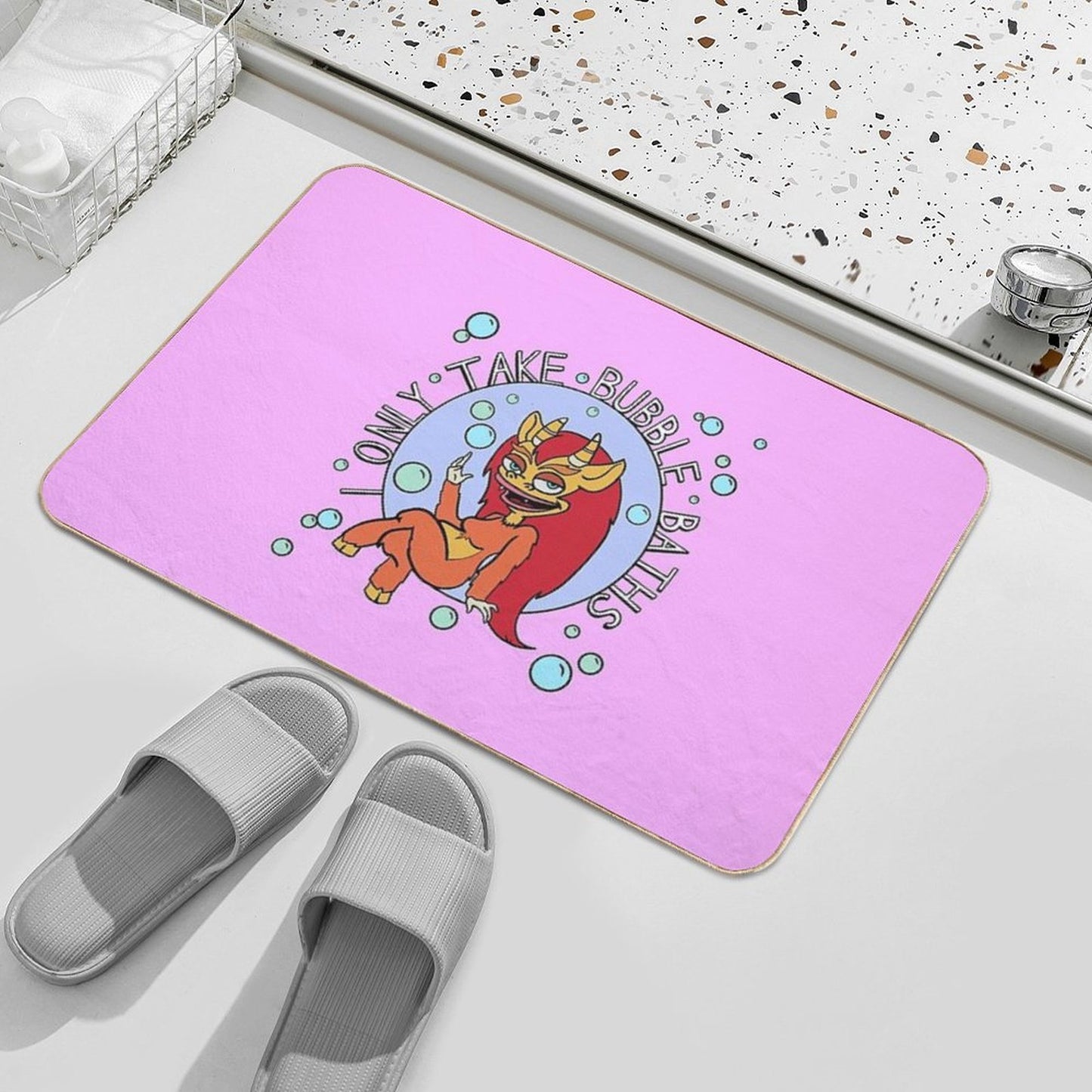 BIG MOUTH - “I Only Take Bubble Baths”  Non-Slip Bath Mat