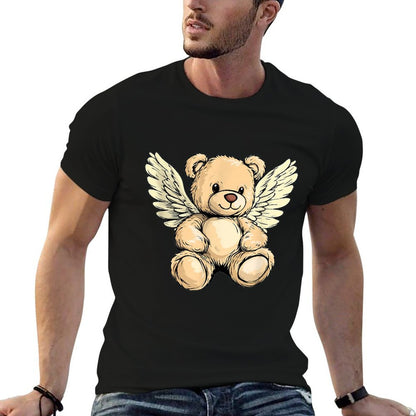 Pretty Teddy with Angel Wings for Cool Boys And Girls  Odor-resistant T-Shirt
