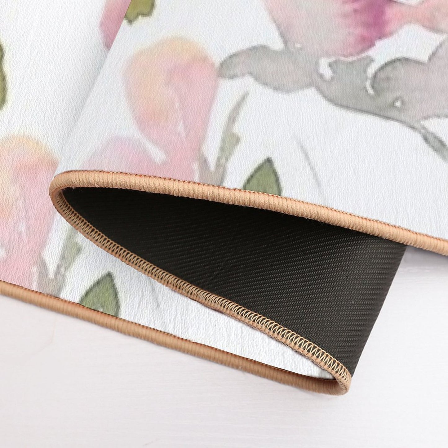 Watercolor Flower Pattern  Versatile Bath Mat