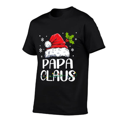 Papa Claus Santa Funny Christmas Pajama Matching Family  Lightweight T-Shirt