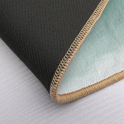 Emerald Green Watercolor Ombre (greenwhite)  Absorbent Bath Mat