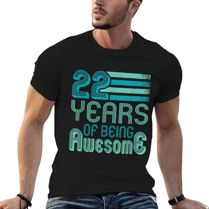 22 Years Of Being Awesome 22 Years Old 22nd Birthday Vintage  Eco-friendly Material T-Shirt
