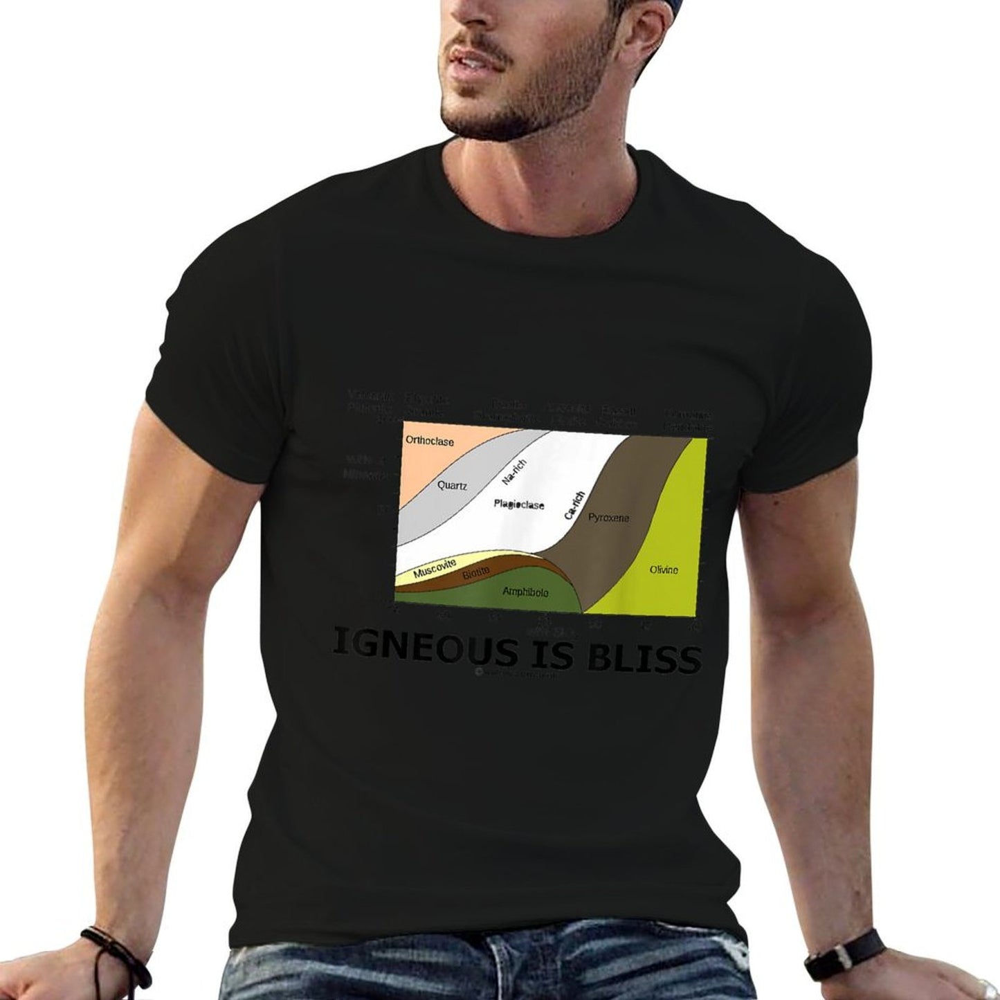 Igneous Is Bliss Geology Rock Geek Humor  Tagless Design T-Shirt