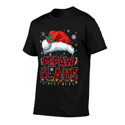 Pepaw Claus Christmas Lights Pajama Family Group Matching  Moisture-wicking T-Shirt