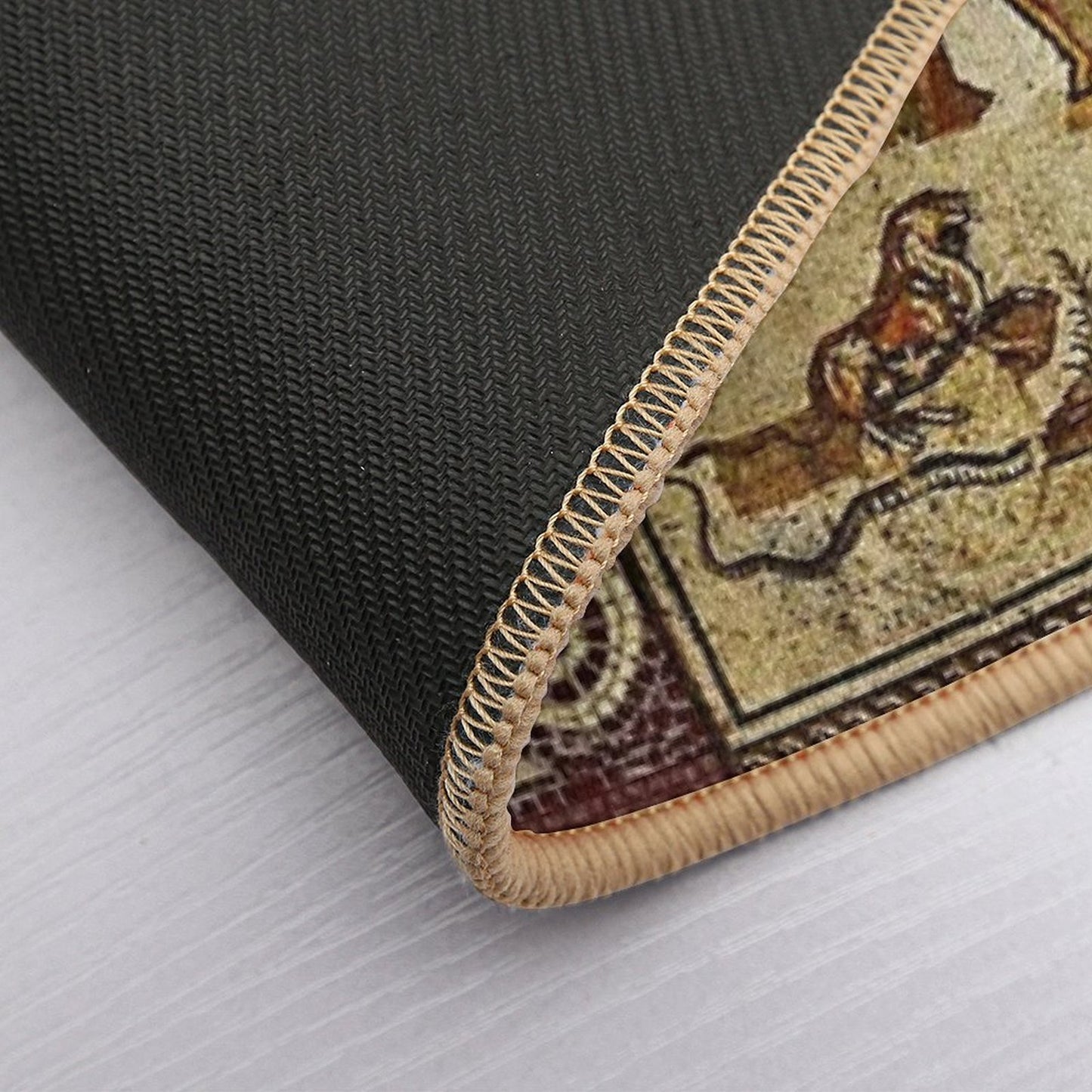 ANTIQUE ROMAN MOSAICS ,ORPHEUS ENCHANTING ANIMALS WITH HIS MUSIC  Dirt-Trapping Bath Mat