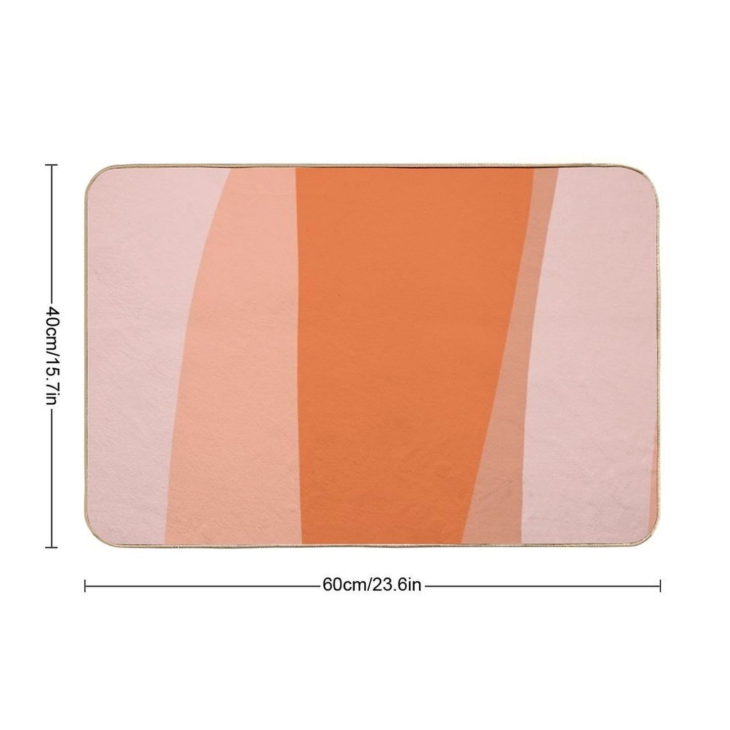 Groovy Tangerine & Strawberry Stripes  Dirt-Trapping Bath Mat