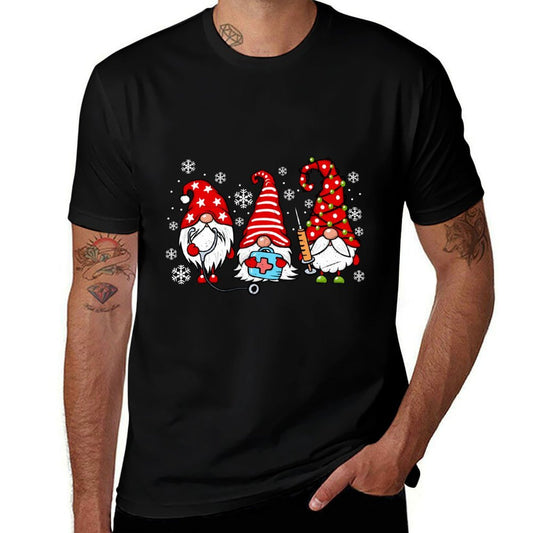 Nurse Christmas Gnomes Xmas Scrub Top ER Rn Nursing Gnomies  Soft T-Shirt