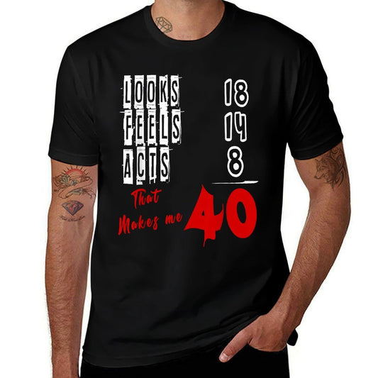 40th Birthday T Funny Women Men Gift  Vintage-inspired T-Shirt