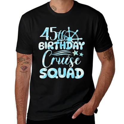 45th Birthday Cruise Squad 45 Year Old Cruising 45th BDay  Vintage-inspired T-Shirt