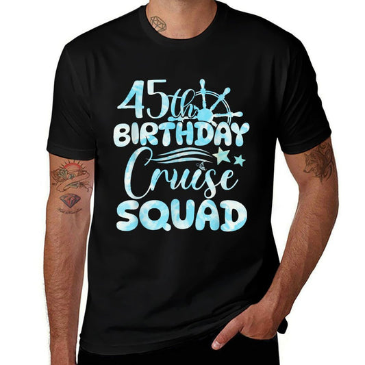 45th Birthday Cruise Squad 45 Year Old Cruising 45th BDay  Vintage-inspired T-Shirt