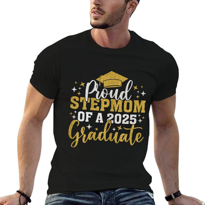 Stepmom Senior 2025 Proud Stepmom Of Class Of 2025 Graduate  Easy-care T-Shirt