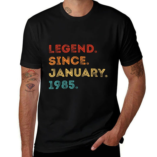 Retro 40 Years Old Legend Since January 1985 40th Birthday  Easy-care T-Shirt