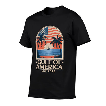 Gulf Of Usa America Est 2025 American Flag Summer-ready Fabric T-Shirt