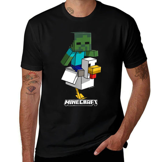 Minecraft Chicken Jockey Aiming To Attack Durable T-Shirt