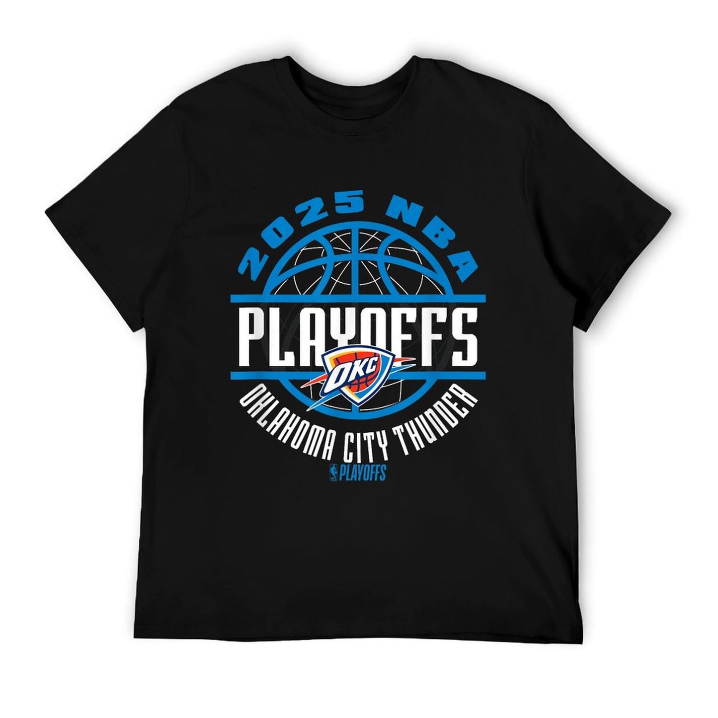 NBA Official Oklahoma City Thunder 2025 Playoffs Game Time Eco-friendly Material T-Shirt