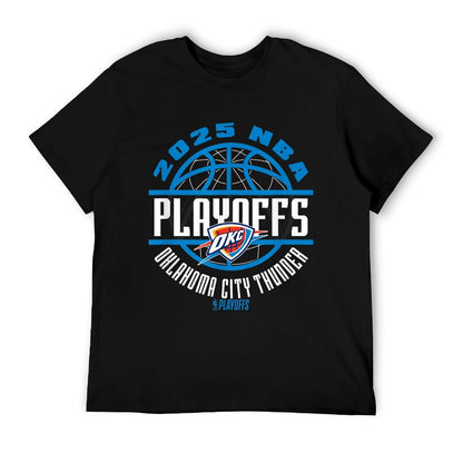 NBA Official Oklahoma City Thunder 2025 Playoffs Game Time Eco-friendly Material T-Shirt