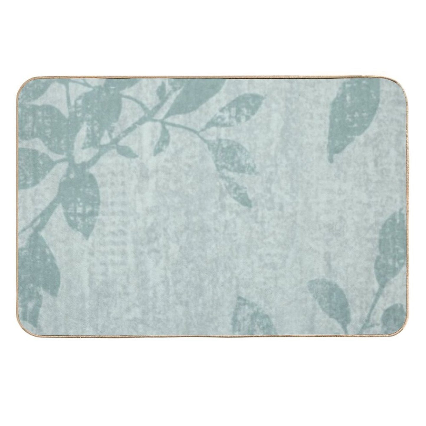 Duck Egg Floral  Easy Maintenance Bath Mat