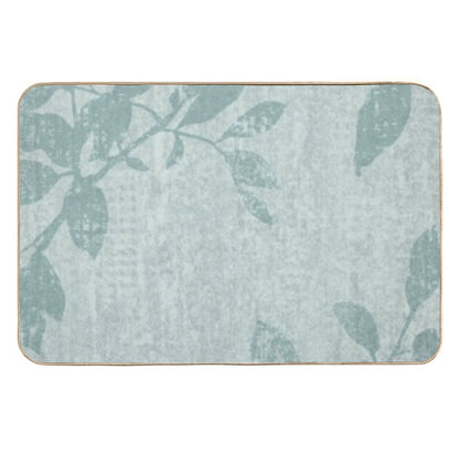 Duck Egg Floral  Easy Maintenance Bath Mat