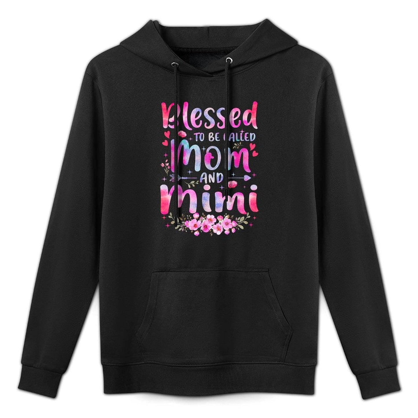 Mother's Day Blessed To Be Called Mom And Mimi Flowers Relaxed Fit Hoodie