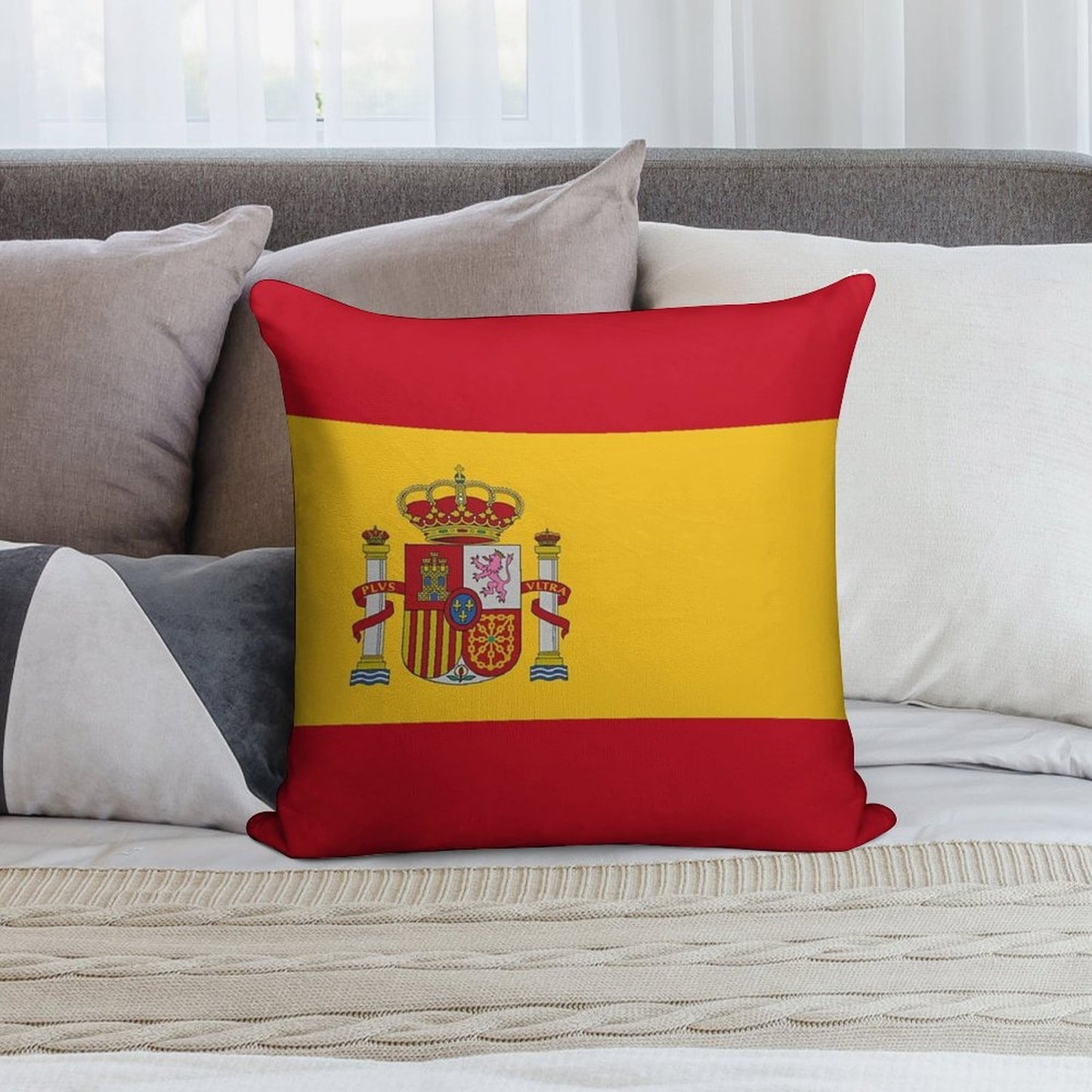 Flag of Spain Soft Decorative Cover Throw Pillow