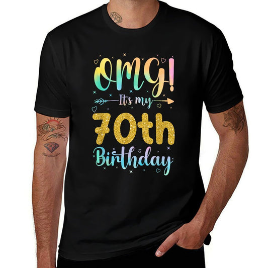 OMG It's My 70th Birthday Girlss 70 Years Old Birthday  Slim-fit Cut T-Shirt