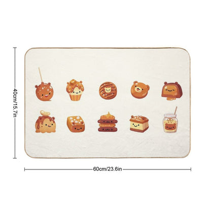 Salted Caramel Bear Durable Bath Mat