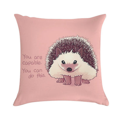 You Are Capable Hedgehog Soft Style Accent Throw Pillow