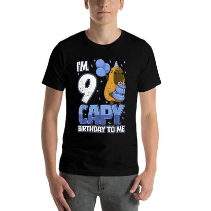 9 Years Capy Birthday to Me Boys 9th Birthday Capybara  Slim-fit Cut T-Shirt