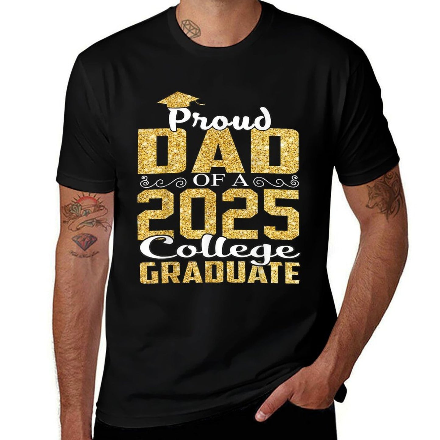 Proud Dad Of 2025 Graduate College Graduation  Odor-resistant T-Shirt