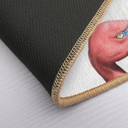 Flamingo Bird Art  Rapid-Drying Bath Mat