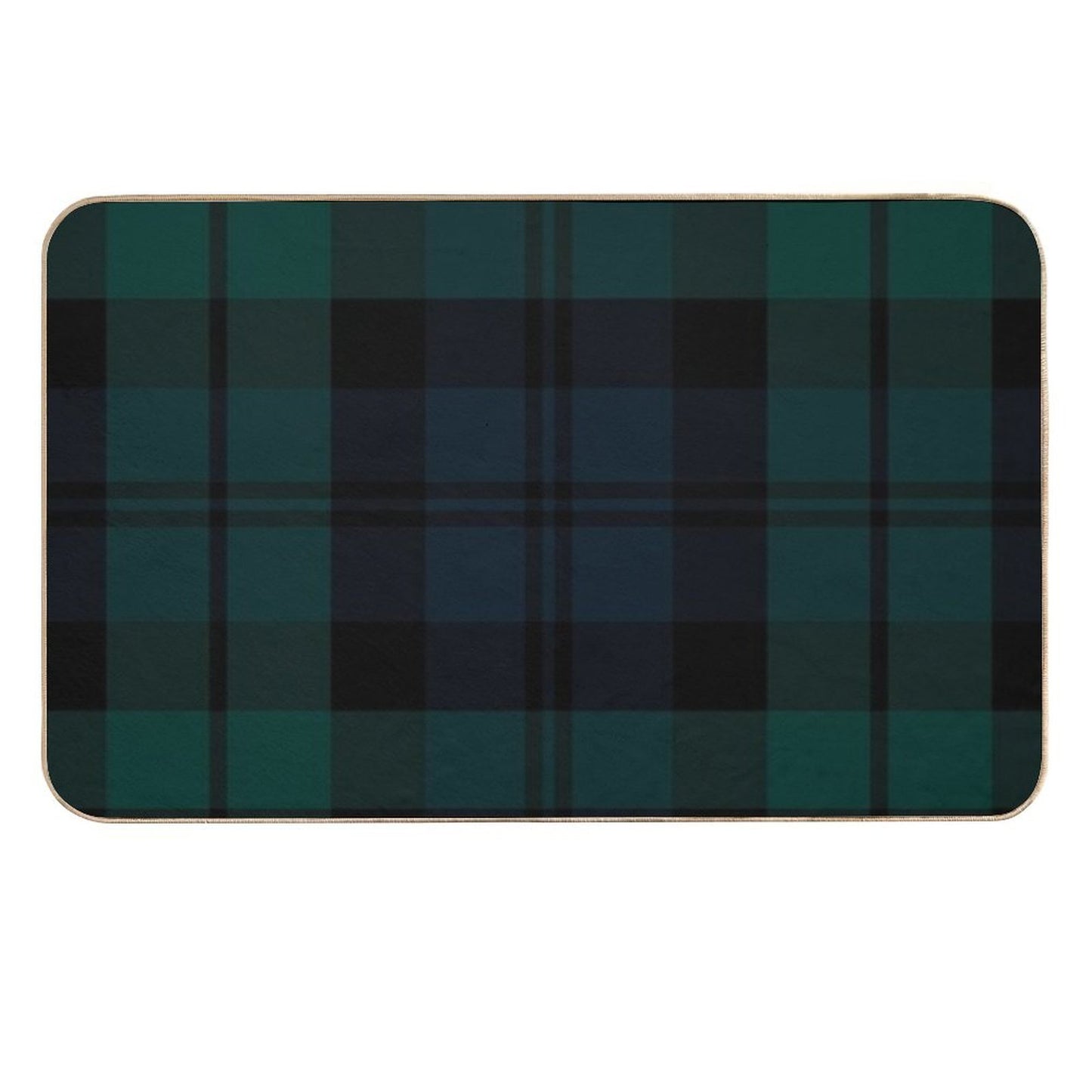 Black Watch Tartan Plaid Pattern  Multi-Purpose Bath Mat