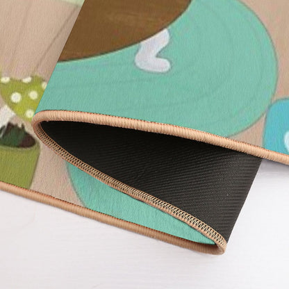 Mushroom Taking Bath  Rapid-Drying Bath Mat