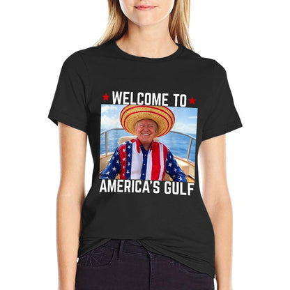Trump America&#39;s Gulf Mexico President Trump Sombrero Stretchy T-Shirt