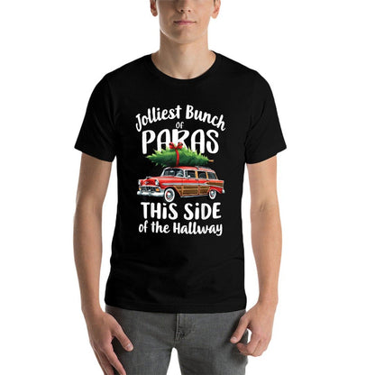 Funny Xmas Jolliest Bunch Of Paras This Side Of The Hallway  Durable T-Shirt