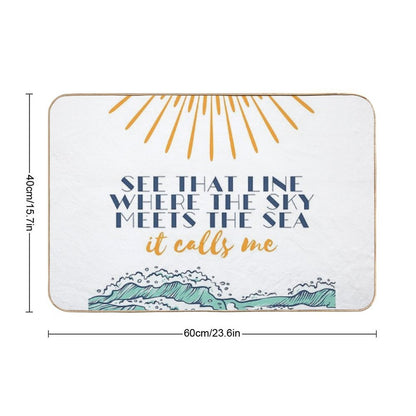 Sky & Sea  Fade-Resistant Bath Mat