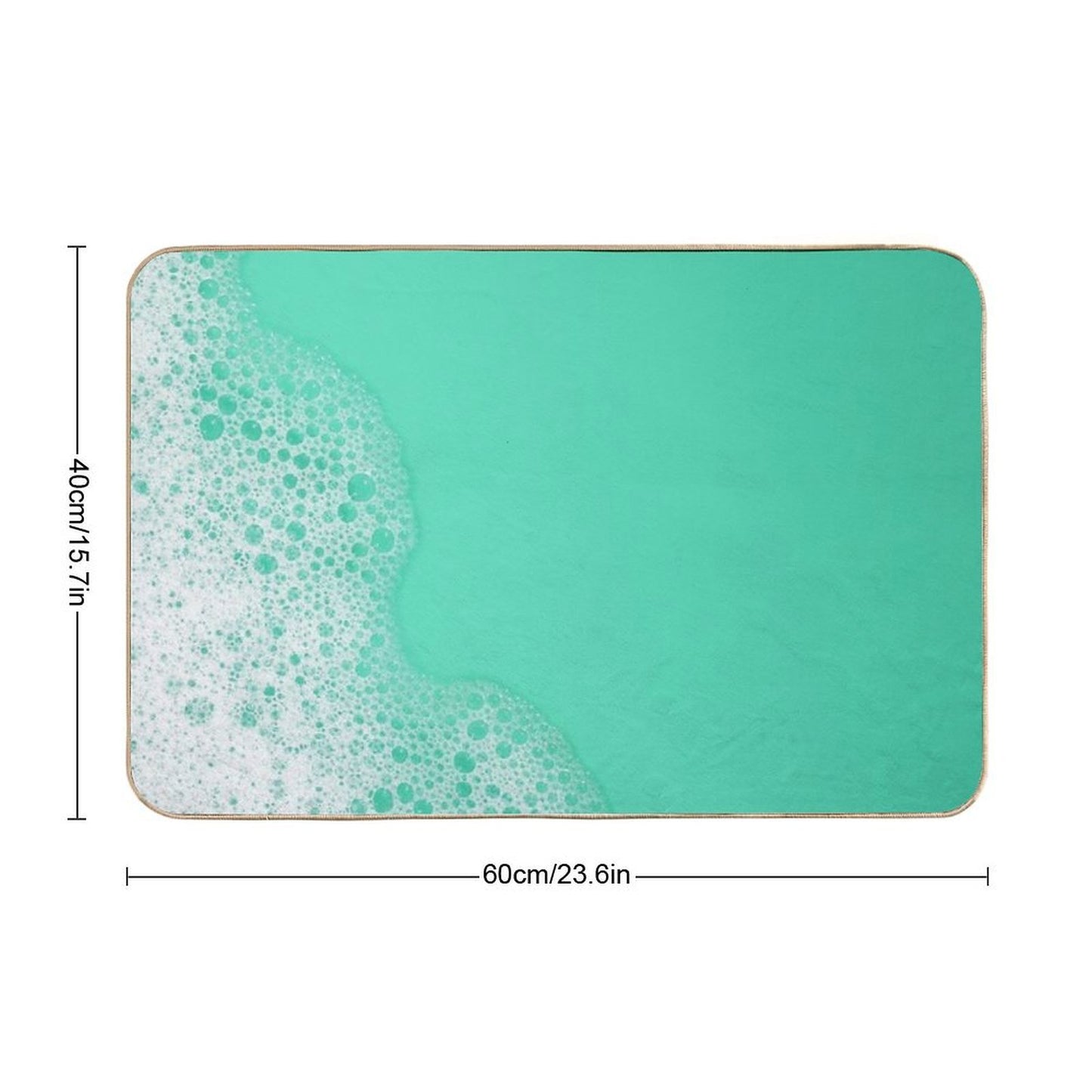 Aquamarine Foam  Rapid-Drying Bath Mat